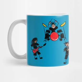 Stick figure Rock Band Mug